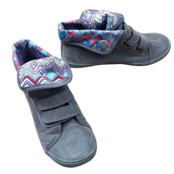 Blowfish Shoes - Blowfish Machiko Malibu Fold Over Patterned Colorful Casual Shoes
